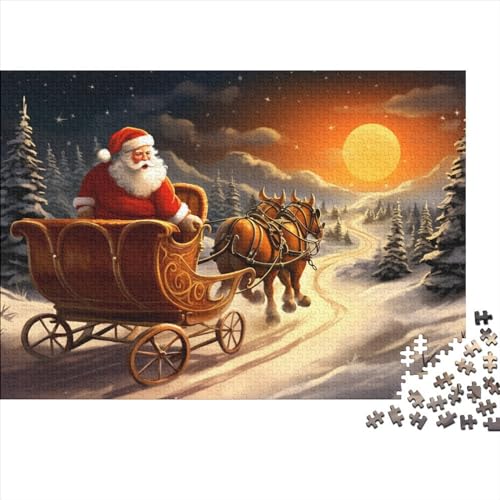 Schnee und Mond 1000 Teile Holz Winterthemen Puzzle Für Erwachsene - Hausdekoration, Intellektuelles Spiel, Stressabbau, Bildungswert, Premium & Langlebig (1000pcs (75x50cm)) von WZXYMXDP