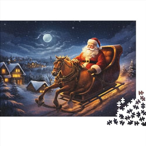 Schnee und Mond 1000 Teile Winterthemen Holzpuzzle Für Jugendliche & Erwachsene - Entspannendes Denkspiel, Hausdekoration & Herausfordernder Spaß (1000pcs (75x50cm)) von WZXYMXDP