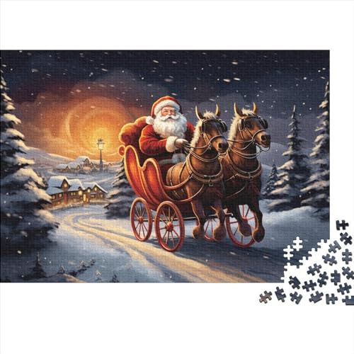Schnee und Mond Holzpuzzle Für Erwachsene - 1000 Teile Winterthemen Hausdekoration, Intellektuelles Spiel, Stressabbau, Bildungswert, Herausforderung von WZXYMXDP