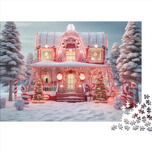 Schnee und Mond Holzpuzzles Für Erwachsene - 1000 Teile Winterthemen Intellektuelles Spiel, Stressabbau, Bildungswert, Hausdekoration, Premium & Langlebig (1000pcs (75x50cm)) von WZXYMXDP