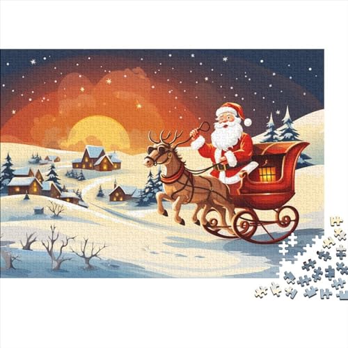 Schnee und Mond Holzpuzzles Für Erwachsene - 1000 Teile Winterthemen Intellektuelles Spiel, Stressabbau, Bildungswert, Hausdekoration, Premium & Langlebig (1000pcs (75x50cm)) von WZXYMXDP