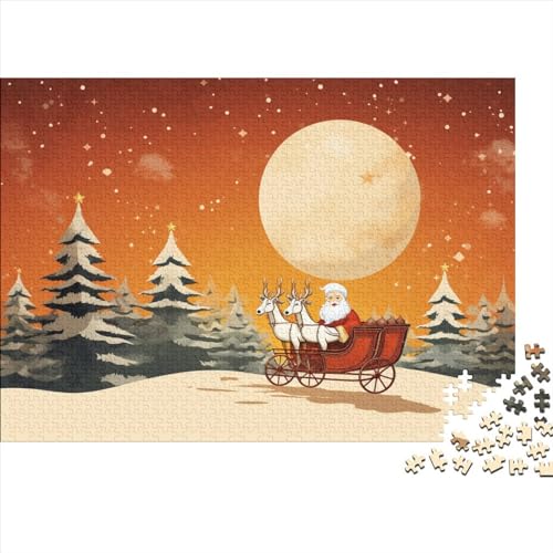 Schnee und Mond Puzzle - 1000 Teile Winterthemen Entspannendes Denkspiel & Hausdekoration Herausforderung (Familienspaß, Ab 12 Jahren) von WZXYMXDP