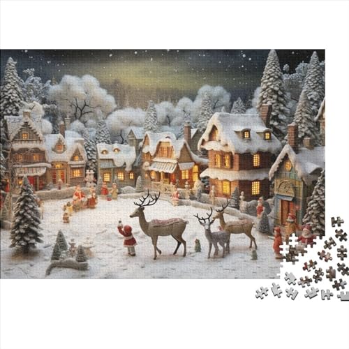 Schneelandschaft 1000 Teile Winterthemen Holzpuzzle - Gehirnspiel, Bildungswolle Freude & Entspannende Hausdekoration (Gruppenaktivität, Ab 12 Jahren) von WZXYMXDP