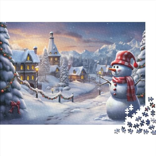 Schneelandschaft 1000 Teile Winterthemen Holzpuzzle - Spannendes Gehirnspiel & Entspannende Hausdekoration (Ab 12 Jahren) von WZXYMXDP