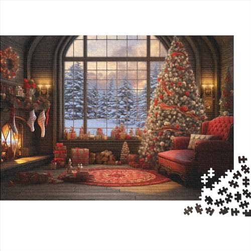 Schneelandschaft 1000 Teile Winterthemen Holzpuzzle - Spannendes Gehirnspiel & Entspannende Hausdekoration (Ab 12 Jahren) von WZXYMXDP