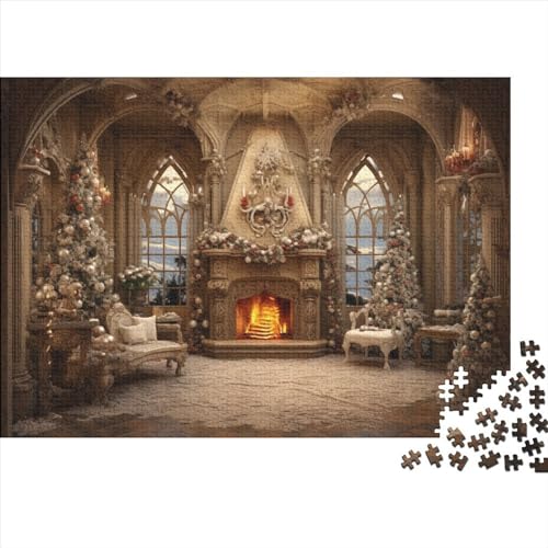 Schneelandschaft Holzpuzzle Für Erwachsene - 1000 Teile Winterthemen Hausdekoration, Intellektuelles Spiel, Stressabbau, Bildungswert, Herausforderung Schneelandschaft Holzpuzzle Für Erwachsene - 1000 Teile Winterthemen Hausdekoration, Intellektuelles Spiel, Stressabbau, Bildungswert, Herausforderung von WZXYMXDP