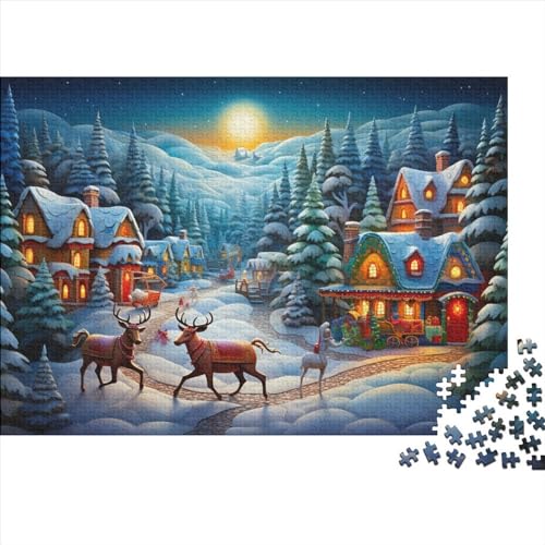 Schneelandschaft Puzzle - 1000 Teile Winterthemen Challenge: Spaß, Entspannendes Denkspiel & Hausdekoration (Jugendliche Und Erwachsene) von WZXYMXDP