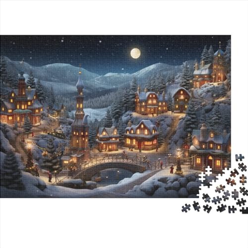 Schneelandschaft Puzzle - 1000 Teile Winterthemen Challenge: Spaß, Entspannendes Denkspiel & Hausdekoration (Jugendliche Und Erwachsene) von WZXYMXDP