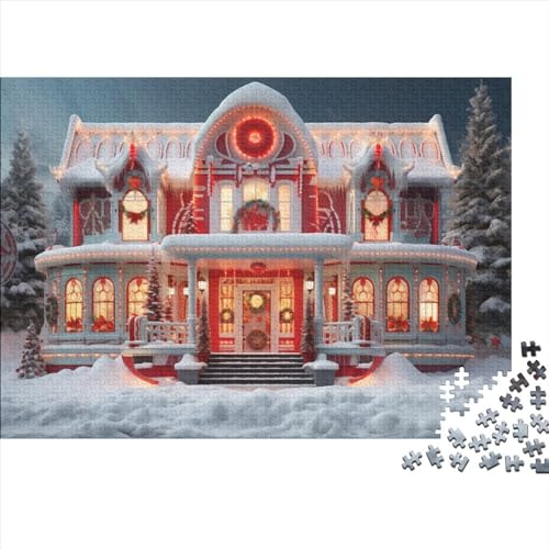 Schneelandschaft Puzzle - 1000 Teile Winterthemen Entspannendes Denkspiel & Hausdekoration Herausforderung (Familienspaß, Ab 12 Jahren) von WZXYMXDP