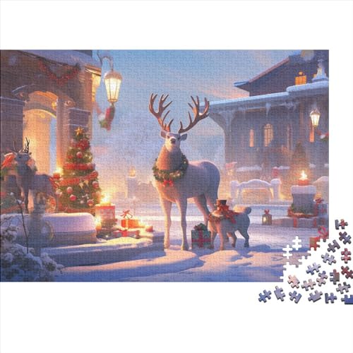 Schneelandschaft Puzzle - 1000 Teile Winterthemen Gehirnspiel, Entspannende Herausforderung & Premium Hausdekoration (Für Alle Ab 12 Jahren) von WZXYMXDP