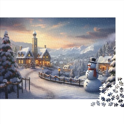 Schneelandschaft Puzzle Für Erwachsene - 1000 Teile Winterthemen Denkspiel, Entspannende Aktivität & Premium Hausdekoration (1000pcs (75x50cm)) von WZXYMXDP
