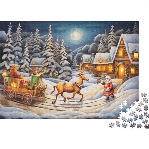 Schneelandschaft Puzzle Für Erwachsene - 1000 Teile Winterthemen Denkspiel, Entspannende Aktivität & Premium Hausdekoration (1000pcs (75x50cm)) von WZXYMXDP