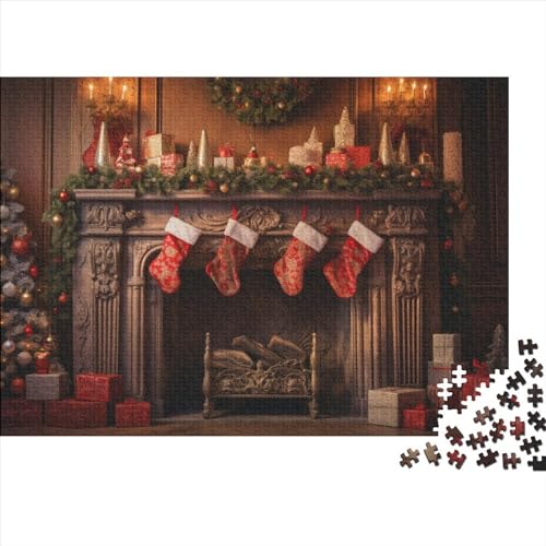 Schneelandschaft Puzzles Für Erwachsene - 1000 Teile Winterthemen Stressabbau, Hausdekoration, Bildungspiel, Intellektuelles Spiel, Herausforderung (1000pcs (75x50cm)) von WZXYMXDP