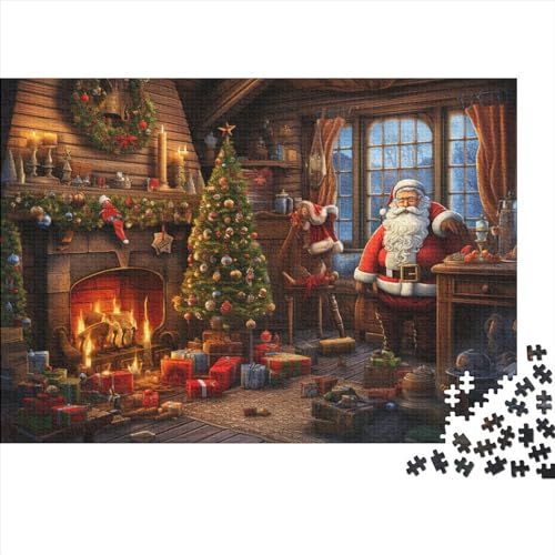 Weihnachten 1000 Teile Weihnachtsthema Holzpuzzle - Gehirnspiel, Bildungswolle Freude & Entspannende Hausdekoration (Gruppenaktivität, Ab 12 Jahren) von WZXYMXDP