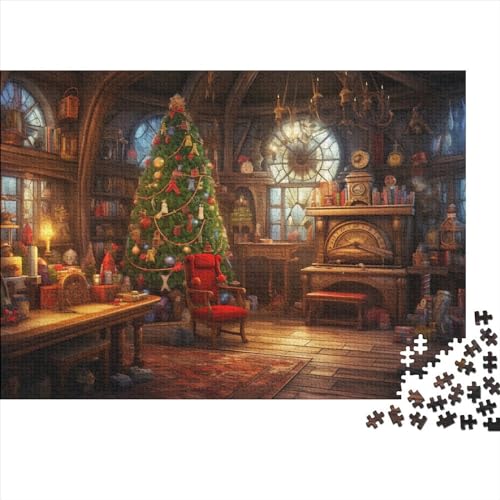 Weihnachten 1000 Teile Weihnachtsthema Holzpuzzle - Spannendes Gehirnspiel & Entspannende Hausdekoration (Ab 12 Jahren) von WZXYMXDP