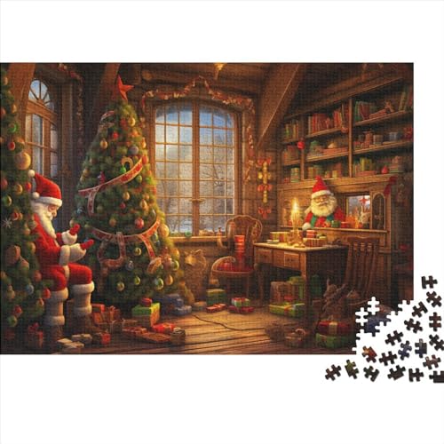 Weihnachten 1000 Teile Weihnachtsthema Puzzle - Entspannender Gruppen Spaß, Hausdekoration Kunst & Denkspiel (Familienherausforderung) von WZXYMXDP