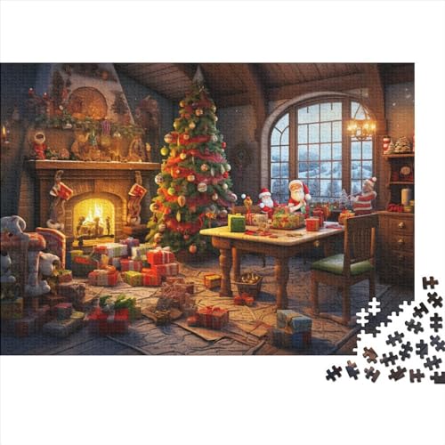 Weihnachten 1000 Teile Weihnachtsthema Puzzle Für Jugendliche & Erwachsene - Gehirnspiel: Entspannend, Bildungswertvoll & Qualitative Hausdekoration (1000pcs (75x50cm)) von WZXYMXDP