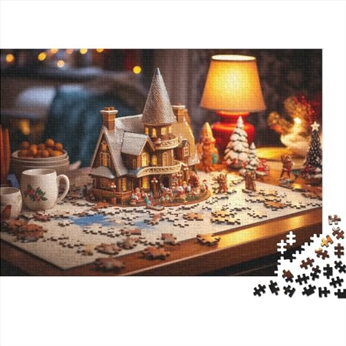 Weihnachten 1000 Teile Weihnachtsthema Puzzle Für Jugendliche & Erwachsene - Gehirnspiel: Entspannend, Bildungswertvoll & Qualitative Hausdekoration (1000pcs (75x50cm)) von WZXYMXDP