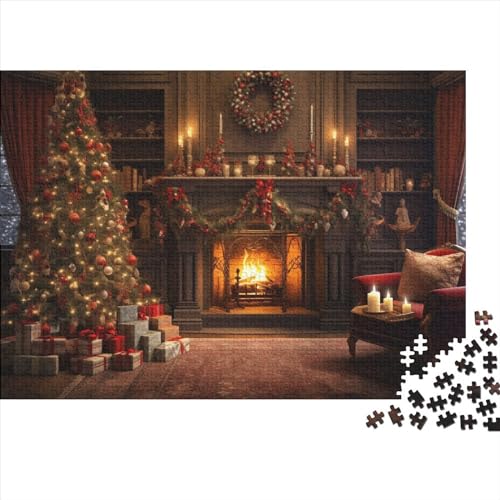 Weihnachten 1000 Teile Winterthemen Holzpuzzle Für Jugendliche & Erwachsene - Entspannendes Denkspiel, Hausdekoration & Herausfordernder Spaß (1000pcs (75x50cm)) von WZXYMXDP