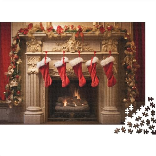 Weihnachten 1000 Teile Winterthemen Holzpuzzle - Gehirnspiel, Bildungswolle Freude & Entspannende Hausdekoration (Gruppenaktivität, Ab 12 Jahren) von WZXYMXDP