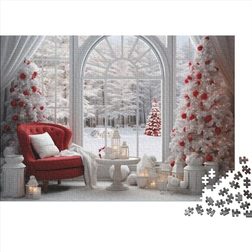 Weihnachten 1000 Teile Winterthemen Holzpuzzle - Gehirnspiel, Bildungswolle Freude & Entspannende Hausdekoration (Gruppenaktivität, Ab 12 Jahren) von WZXYMXDP