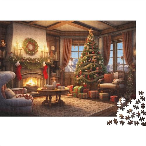 Weihnachten 1000 Teile Winterthemen Holzpuzzle - Gehirnspiel, Bildungswolle Freude & Entspannende Hausdekoration (Gruppenaktivität, Ab 12 Jahren) von WZXYMXDP