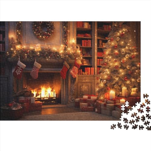 Weihnachten 1000 Teile Winterthemen Holzpuzzle - Spannendes Gehirnspiel & Entspannende Hausdekoration (Ab 12 Jahren) von WZXYMXDP