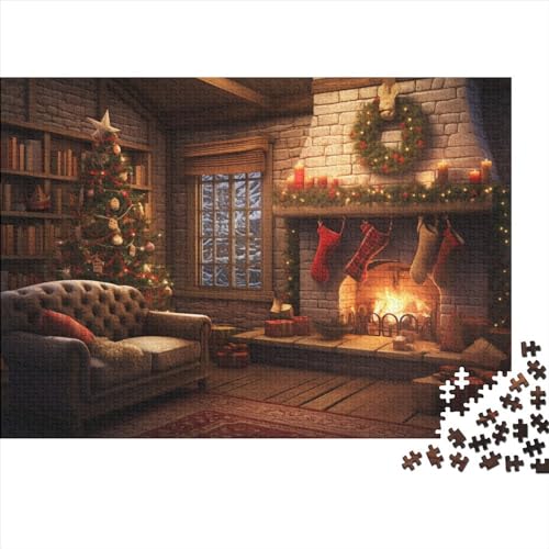 Weihnachten 1000 Teile Winterthemen Puzzle - Entspannender Gruppen Spaß, Hausdekoration Kunst & Denkspiel (Familienherausforderung) von WZXYMXDP