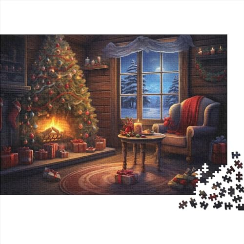 Weihnachten 1000 Teile Winterthemen Puzzle - Entspannender Gruppen Spaß, Hausdekoration Kunst & Denkspiel (Familienherausforderung) von WZXYMXDP
