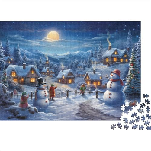 Weihnachten 1000 Teile Winterthemen Puzzle - Gehirnspiel, Hausdekoration & Entspannende Bildungswolle Freude (Gruppenherausforderung) von WZXYMXDP