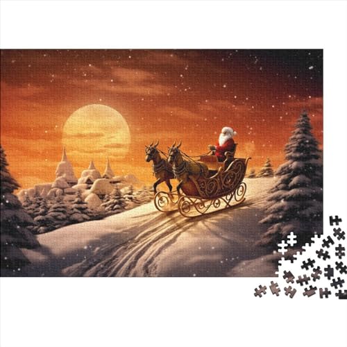 Weihnachten Puzzle - 1000 Teile Weihnachtsthema Bildungswertes Denkspiel, Hausdekoration & Entspannende Qualität (Für Alle Ab 12 Jahren) von WZXYMXDP