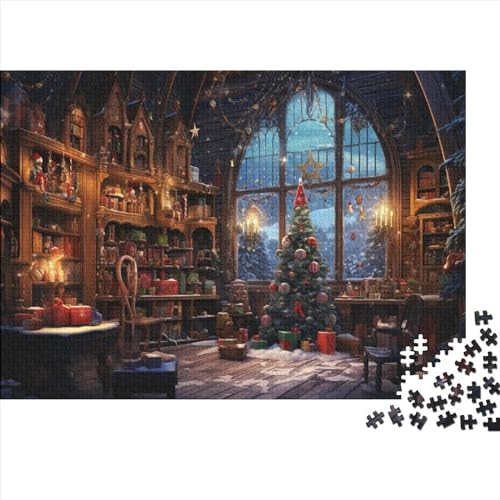 Weihnachten Puzzle - 1000 Teile Weihnachtsthema Entspannendes Denkspiel & Hausdekoration Herausforderung (Familienspaß, Ab 12 Jahren) von WZXYMXDP