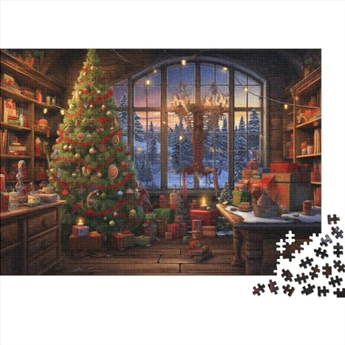 Weihnachten Puzzle - 1000 Teile Weihnachtsthema Entspannendes Denkspiel & Hausdekoration Herausforderung (Familienspaß, Ab 12 Jahren) von WZXYMXDP