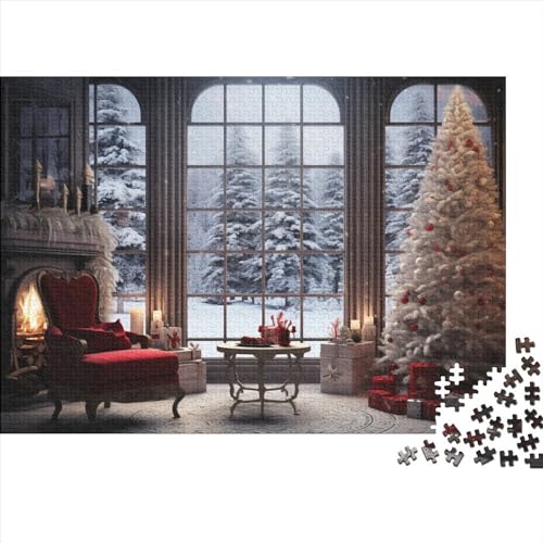 Weihnachten Puzzle - 1000 Teile Winterthemen Entspannendes Denkspiel & Hausdekoration Herausforderung (Familienspaß, Ab 12 Jahren) von WZXYMXDP