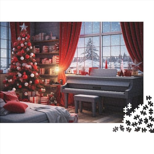 Weihnachten Puzzle - 1000 Teile Winterthemen Entspannendes Denkspiel & Hausdekoration Herausforderung (Familienspaß, Ab 12 Jahren) von WZXYMXDP