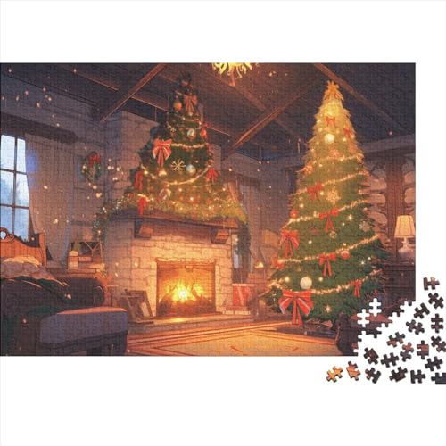 Weihnachten Puzzle - 1000 Teile Winterthemen Entspannendes Denkspiel & Hausdekoration Herausforderung (Familienspaß, Ab 12 Jahren) von WZXYMXDP