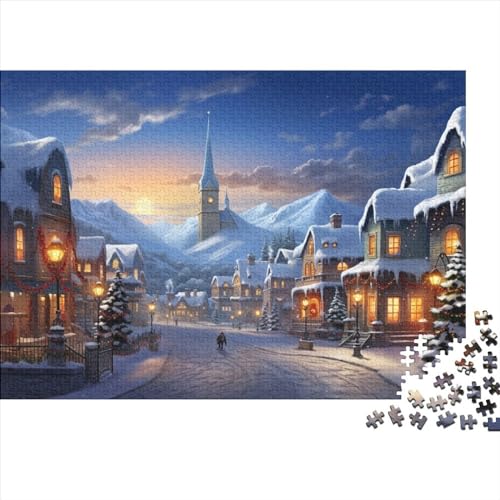Weihnachten Puzzle - 1000 Teile Winterthemen Entspannendes Gehirnspiel & Premium Hausdekoration (Für Alle Ab 12 Jahren) von WZXYMXDP