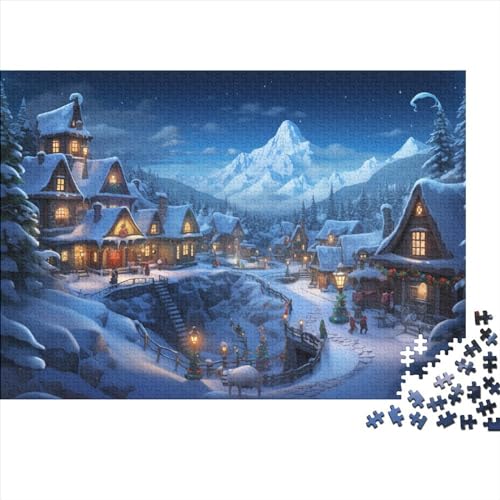 Weihnachten Puzzle Für Jedermann - 1000 Teile Winterthemen Hausdekoration, Entspannendes Denkspiel & Hohe Qualität (1000pcs (75x50cm)) von WZXYMXDP