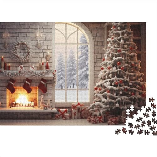 Weihnachten Puzzle Für Jedermann - 1000 Teile Winterthemen Hausdekoration, Entspannendes Denkspiel & Hohe Qualität (1000pcs (75x50cm)) von WZXYMXDP