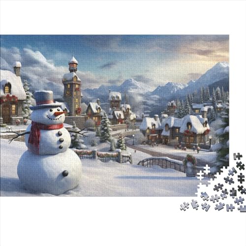Weihnachten Puzzle Für Jugendliche Und Erwachsene - 1000 Teile Weihnachtsthema Hausdekoration Kunst, Gehirnspiel & Entspannende Mentale Freude (1000pcs (75x50cm)) von WZXYMXDP
