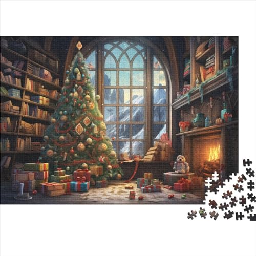 Weihnachten Puzzles Für Erwachsene - 1000 Teile Weihnachtsthema Hausdekoration, Bildungspiel, Intellektuelles Spiel, Stressabbau, Herausforderung (1000pcs (75x50cm)) von WZXYMXDP