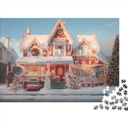 Weihnachtstag 1000 Teile Weihnachtsthema Holzpuzzle - Gehirnspiel, Bildungswolle Freude & Entspannende Hausdekoration (Gruppenaktivität, Ab 12 Jahren) von WZXYMXDP
