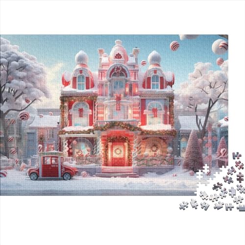 Weihnachtstag 1000 Teile Weihnachtsthema Puzzle Für Erwachsene - Entspannende Herausforderung, Bildungswertes Denkspiel, Hausdekoration (1000pcs (75x50cm)) von WZXYMXDP