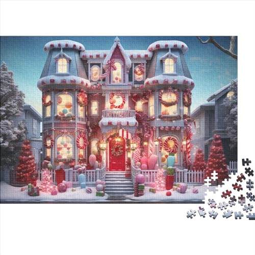 Weihnachtstag 1000 Teile Weihnachtsthema Puzzles Für Erwachsene - Intellektuelles Spiel, Stressabbau, Hausdekoration, Bildungspiel, Herausforderung (1000pcs (75x50cm)) von WZXYMXDP