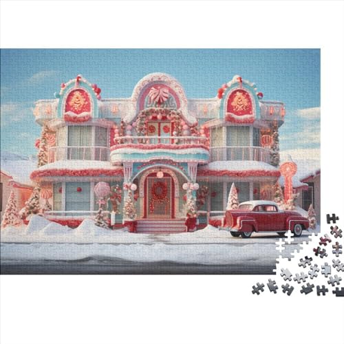 Weihnachtstag Puzzle - 1000 Teile Weihnachtsthema Bildungswertes Denkspiel, Hausdekoration & Entspannende Qualität (Für Alle Ab 12 Jahren) von WZXYMXDP