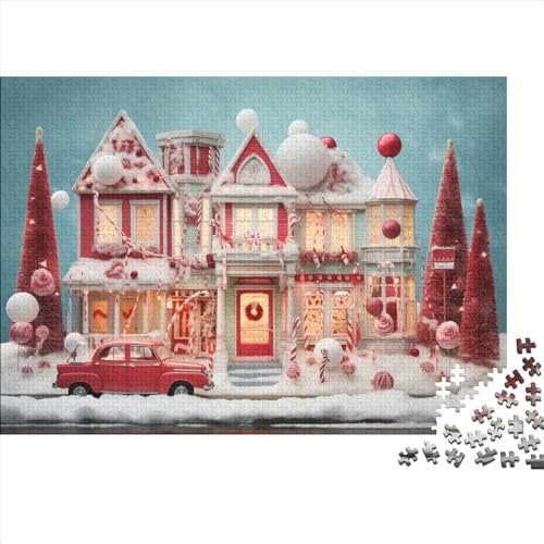 Weihnachtstag Puzzle - 1000 Teile Weihnachtsthema Entspannende Gehirnherausforderung & Premium Hausdekoration (Belohnendes Hobby, Ab 12 Jahren) von WZXYMXDP