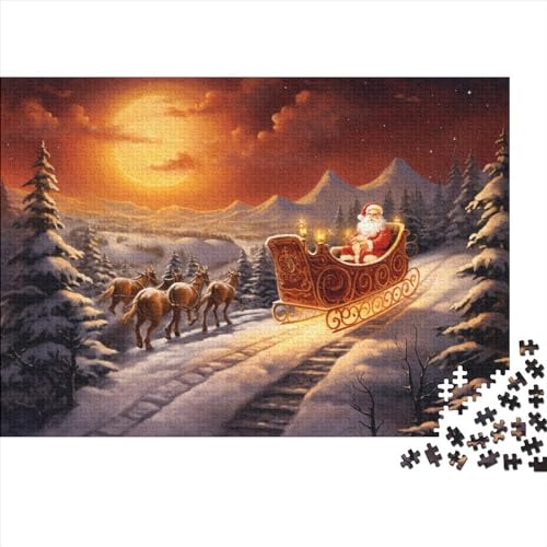 Weihnachtsthema 1000 Teile Holz Socken Puzzle Für Erwachsene - Hausdekoration, Intellektuelles Spiel, Stressabbau, Bildungswert, Premium & Langlebig (1000pcs (75x50cm)) von WZXYMXDP
