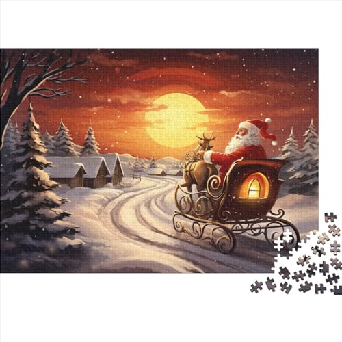 Weihnachtsthema 1000 Teile Socken Puzzles Für Erwachsene - Stressabbau, Bildungspiel, Intellektuelles Spiel, Hausdekoration, Herausforderung (1000pcs (75x50cm)) von WZXYMXDP