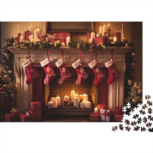 Weihnachtsthema Puzzle - 1000 Teile Socken Challenge: Spaß, Entspannendes Denkspiel & Hausdekoration (Jugendliche Und Erwachsene) von WZXYMXDP