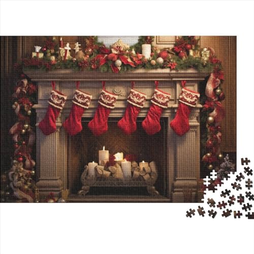 Weihnachtsthema Puzzle - 1000 Teile Socken Gehirnspiel, Entspannende Herausforderung & Premium Hausdekoration (Für Alle Ab 12 Jahren) von WZXYMXDP